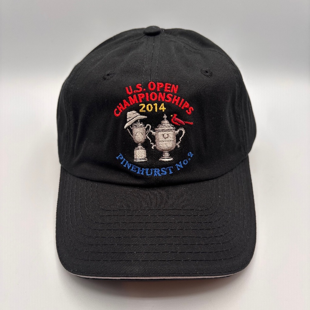 US Open 2014 Championships Pinehurst No.2 Logo Embroidered Golf Black USGA Hat